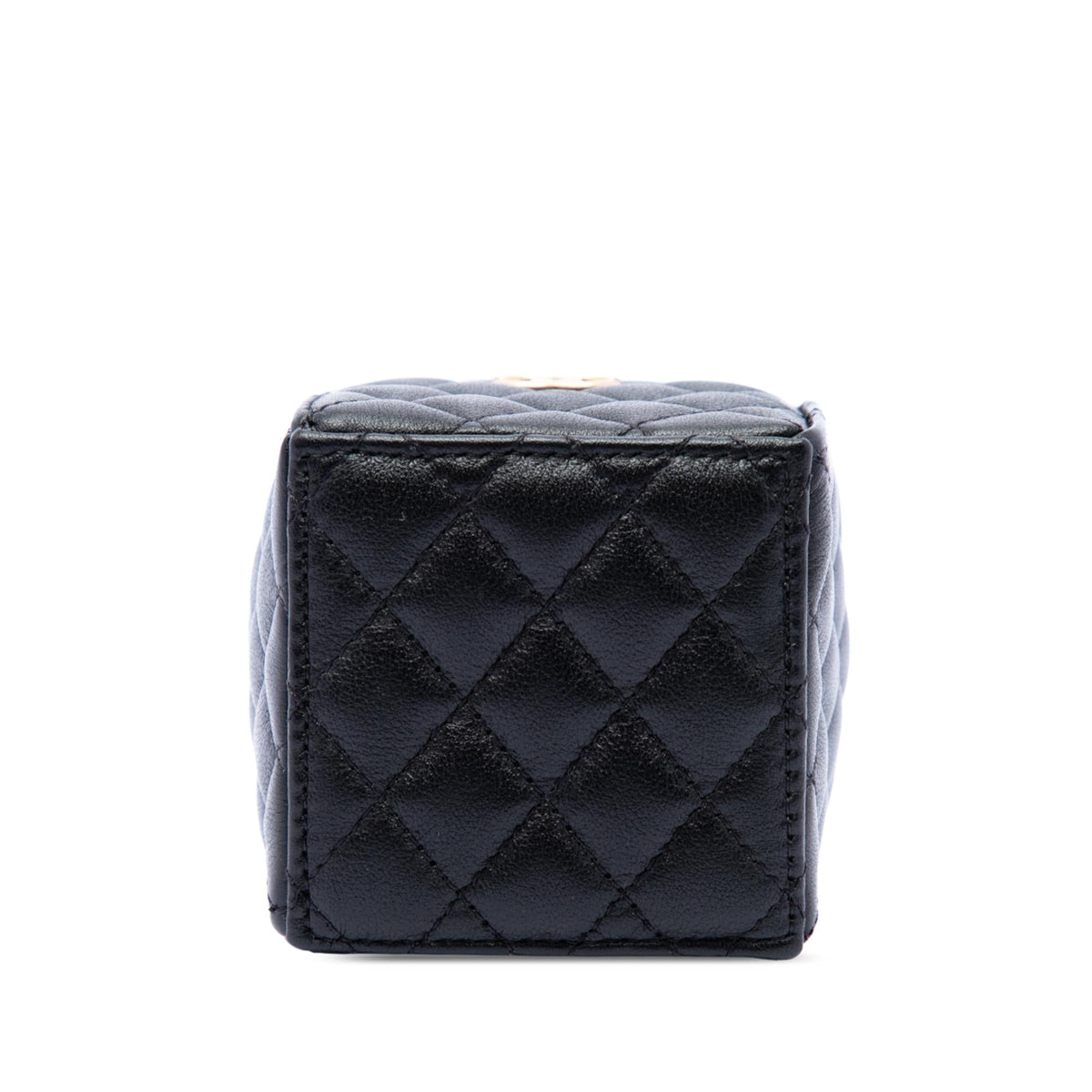 Chanel Mini Quilted Calfskin Drawstring Bucket Bag - Black