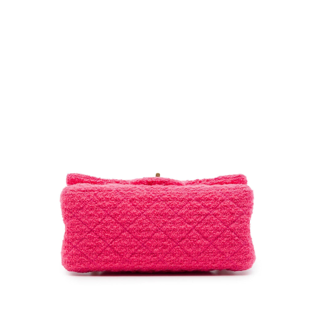Chanel Mini Quilted Tweed Reissue 2.55 Single Flap 224 Shoulder Bag - Pink