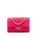 Chanel Mini Quilted Tweed Reissue 2.55 Single Flap 224 Shoulder Bag - Pink