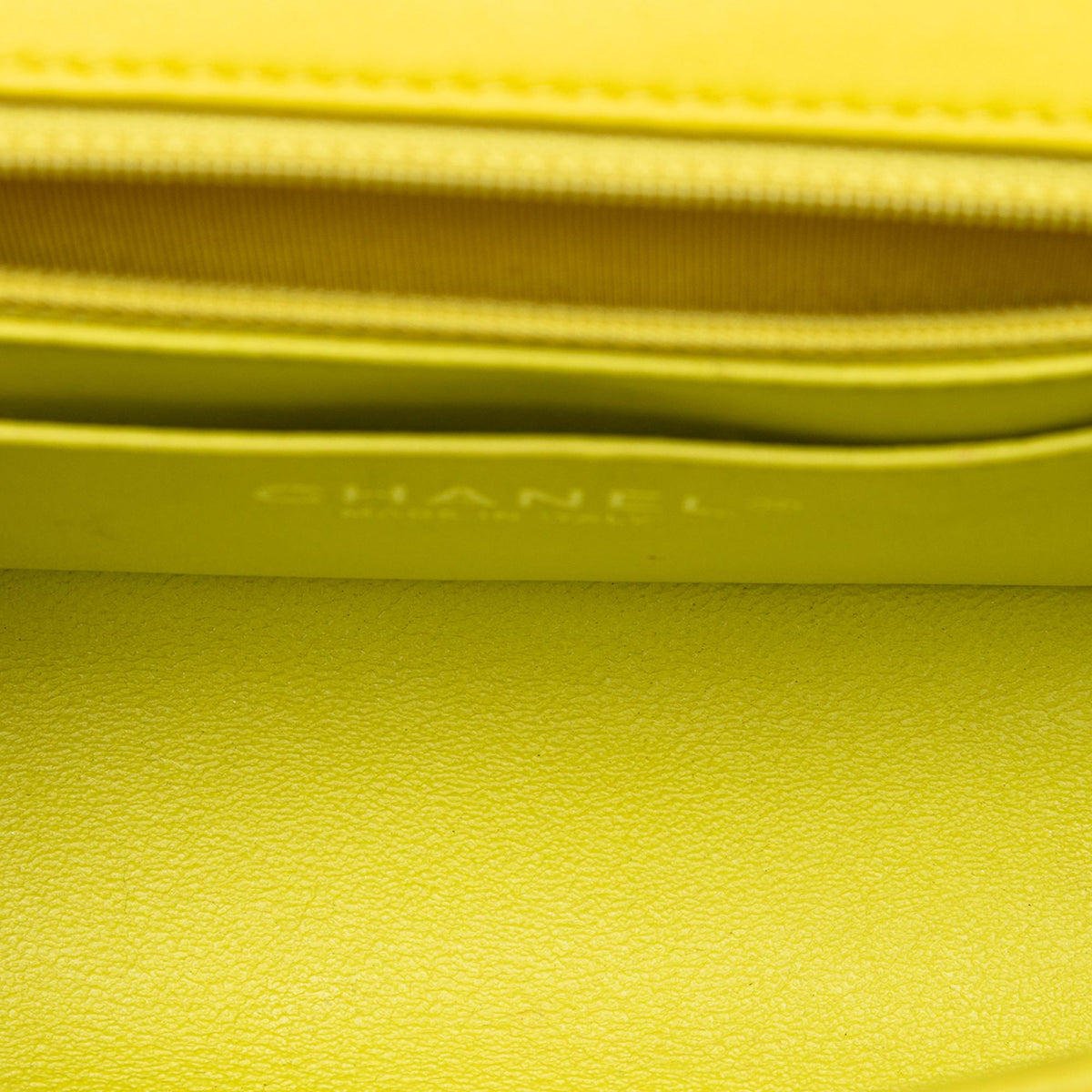 Chanel Mini Rectangular Classic Patent Single Flap Crossbody Bag - Yellow