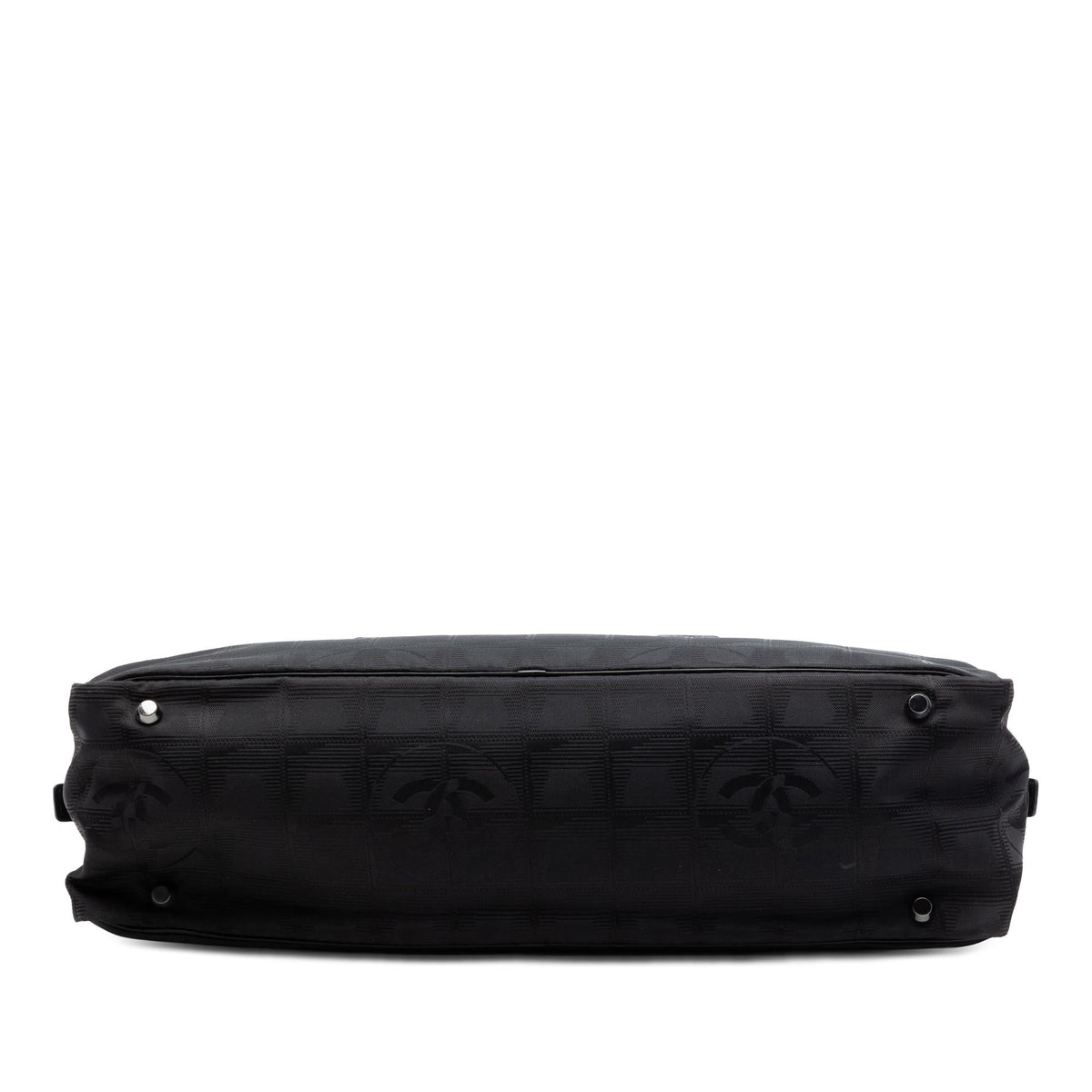 Chanel New Travel Line Nylon Handbag Satchel - Black