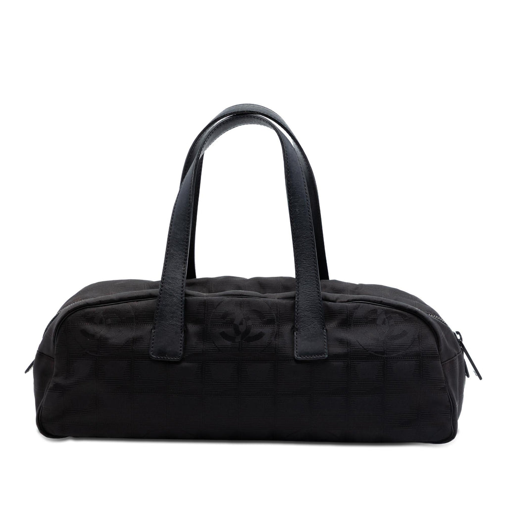 Chanel New Travel Line Nylon Handbag Satchel - Black