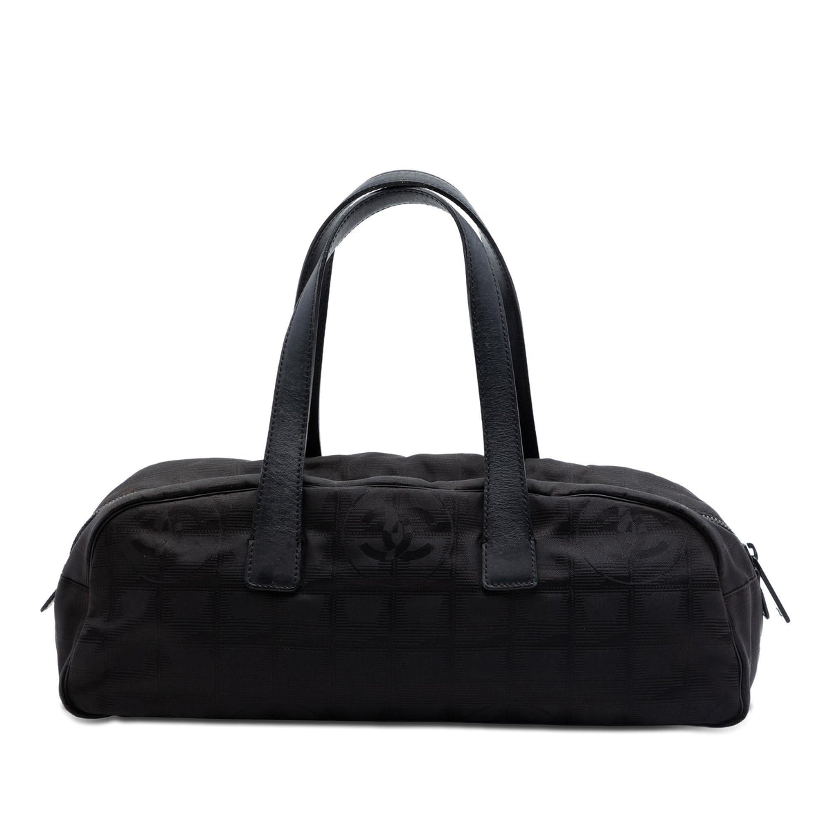 Chanel New Travel Line Nylon Handbag Satchel - Black