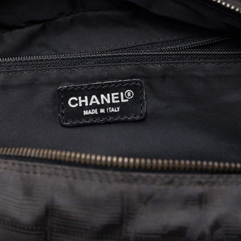 Chanel New Travel Line Nylon Handbag Satchel - Black