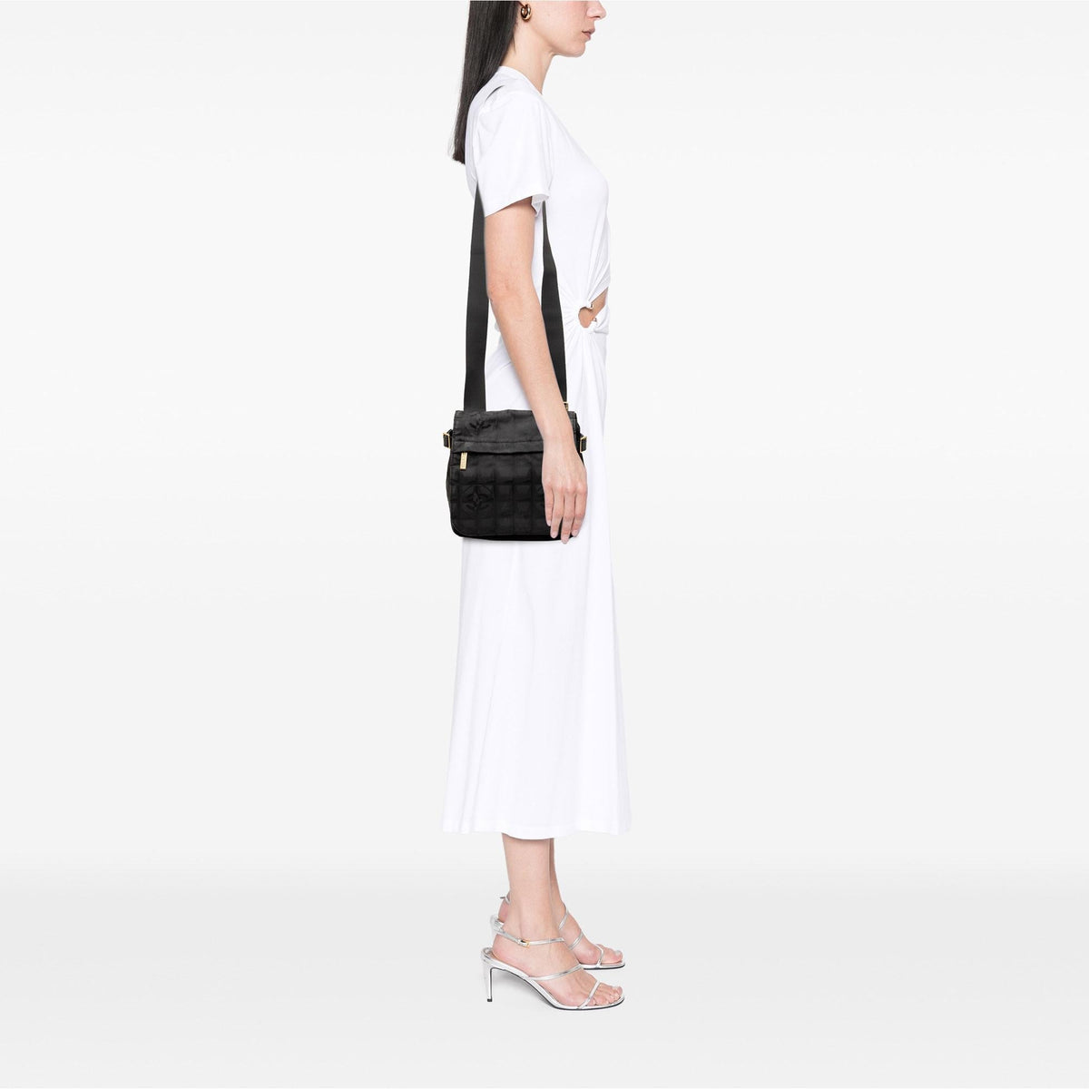 Chanel New Travel Line Nylon Messenger Bag - Black