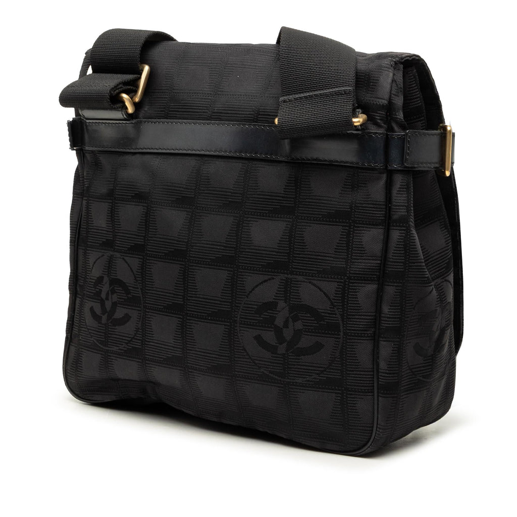 Chanel New Travel Line Nylon Messenger Bag - Black