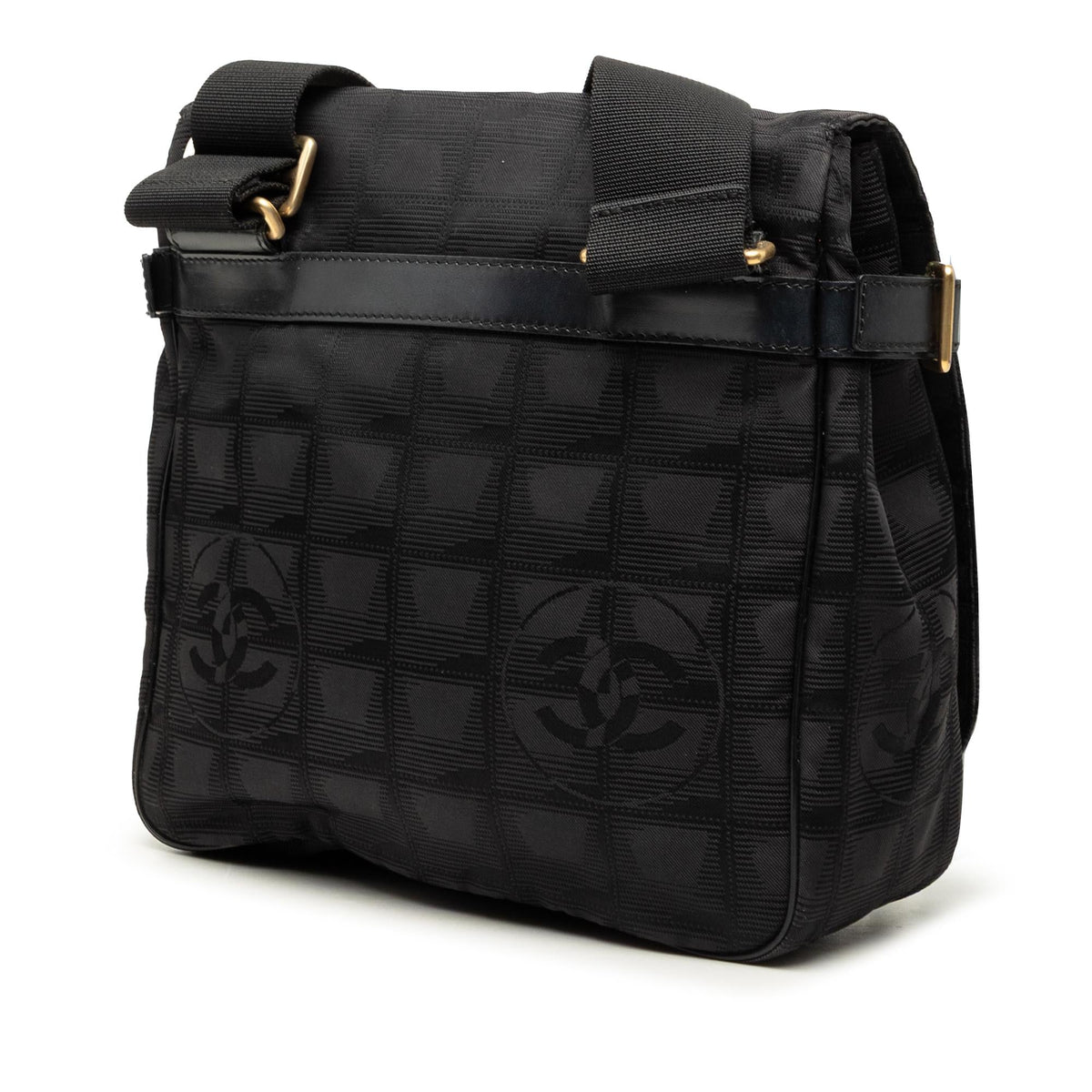 Chanel New Travel Line Nylon Messenger Bag - Black