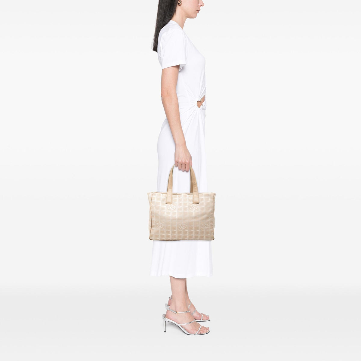 Chanel New Travel Line Nylon Tote Bag - Beige
