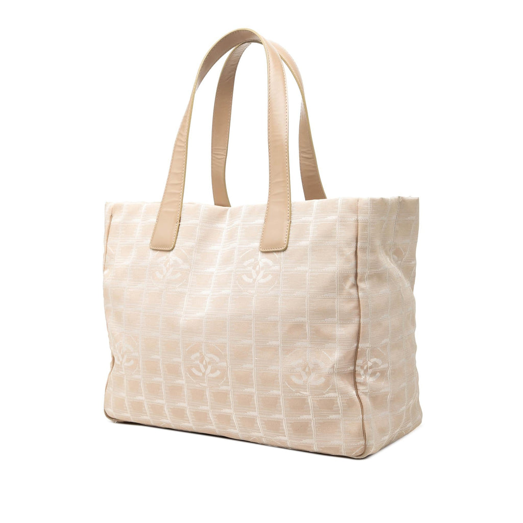Chanel New Travel Line Nylon Tote Bag - Beige