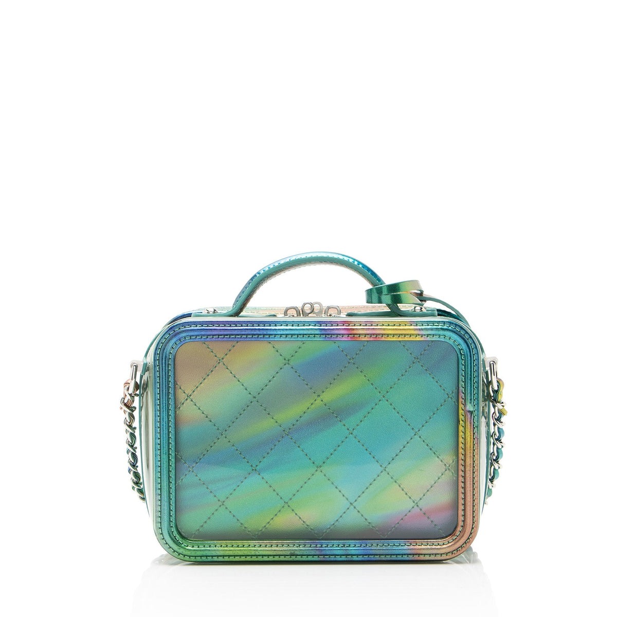 Chanel PVC Rainbow CC Filigree Small Vanity Case Crossbody Bag - Green/Multi