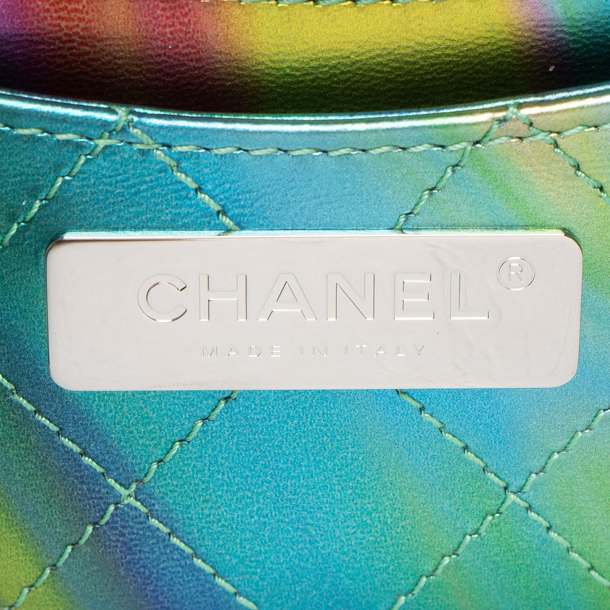 Chanel PVC Rainbow CC Filigree Small Vanity Case Crossbody Bag - Green/Multi