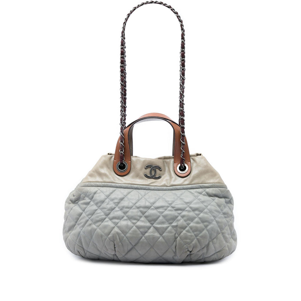 Chanel Paris Byzance Small Calfskin In The Mix Tote Bag - Grey