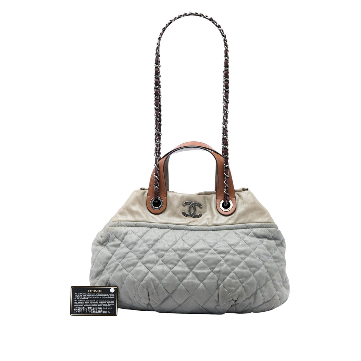 Chanel Paris Byzance Small Calfskin In The Mix Tote Bag - Grey