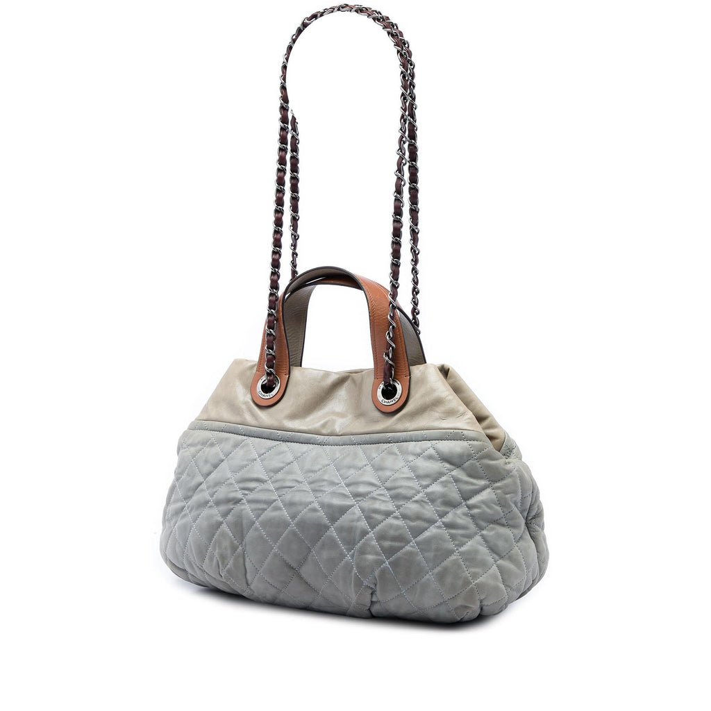 Chanel Paris Byzance Small Calfskin In The Mix Tote Bag - Grey