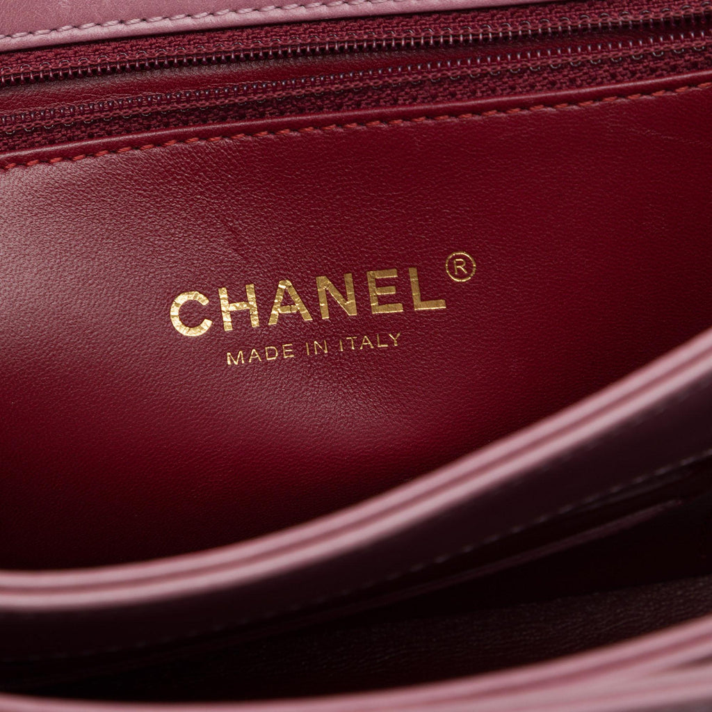 Chanel Paris Cosmopolite Small Aged Calfskin Straight Lined Flap Satchel - Pink