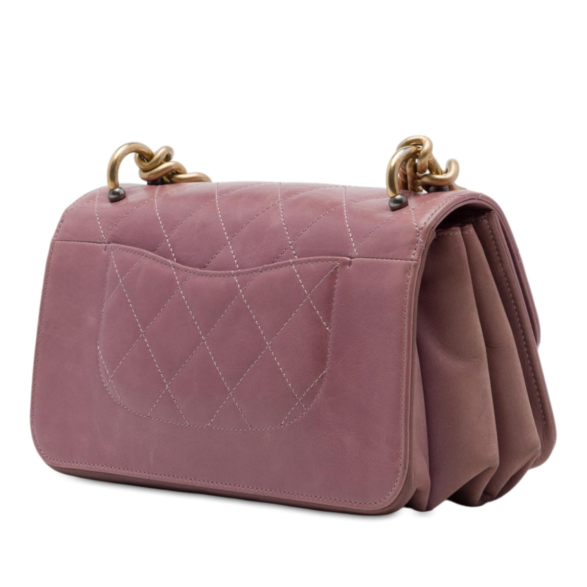 Chanel Paris Cosmopolite Small Aged Calfskin Straight Lined Flap Satchel - Pink