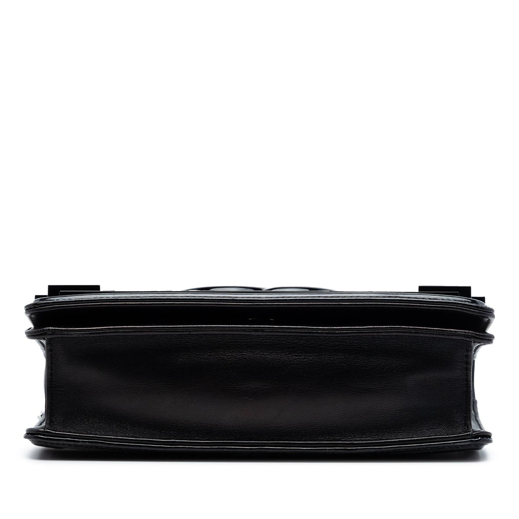 Chanel Patent and Acrylic Crystal Embellished Boy Brick Horizontal Flap Crossbody Bag - Black