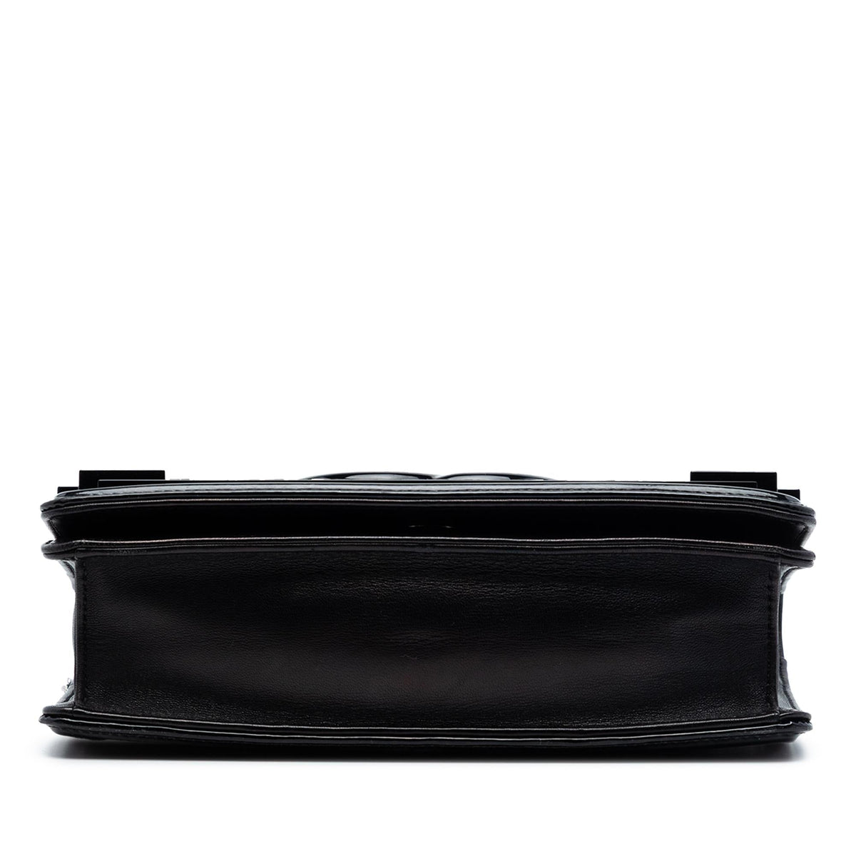 Chanel Patent and Acrylic Crystal Embellished Boy Brick Horizontal Flap Crossbody Bag - Black