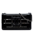 Chanel Patent and Acrylic Crystal Embellished Boy Brick Horizontal Flap Crossbody Bag - Black