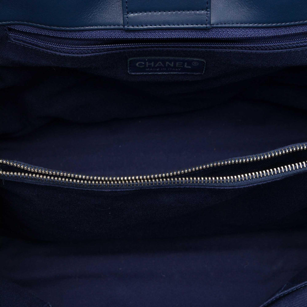 Chanel Perforated Calfskin Up In The Air Tote Bag - Blue