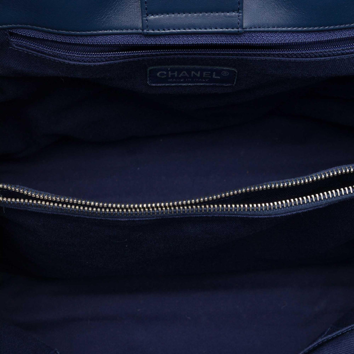 Chanel Perforated Calfskin Up In The Air Tote Bag - Blue