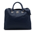 Chanel Perforated Calfskin Up In The Air Tote Bag - Blue