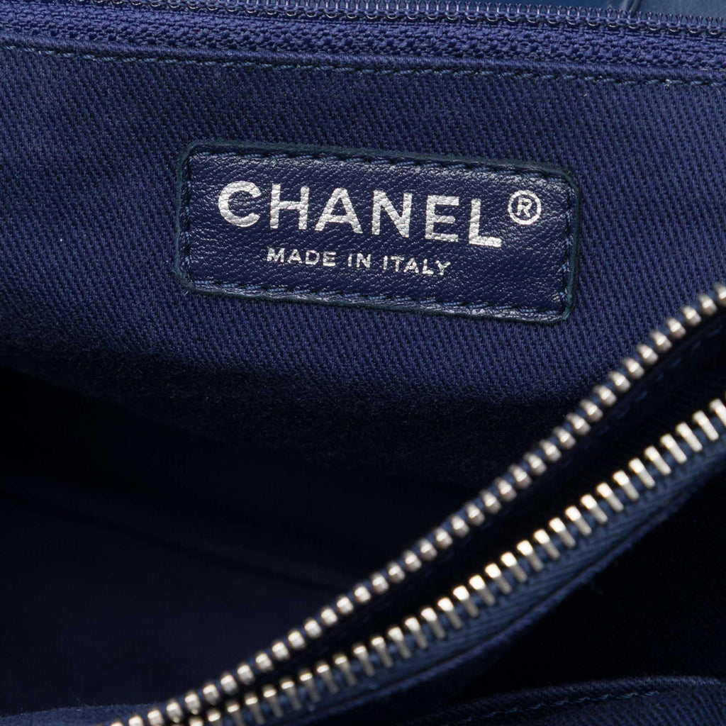 Chanel Perforated Calfskin Up In The Air Tote Bag - Blue