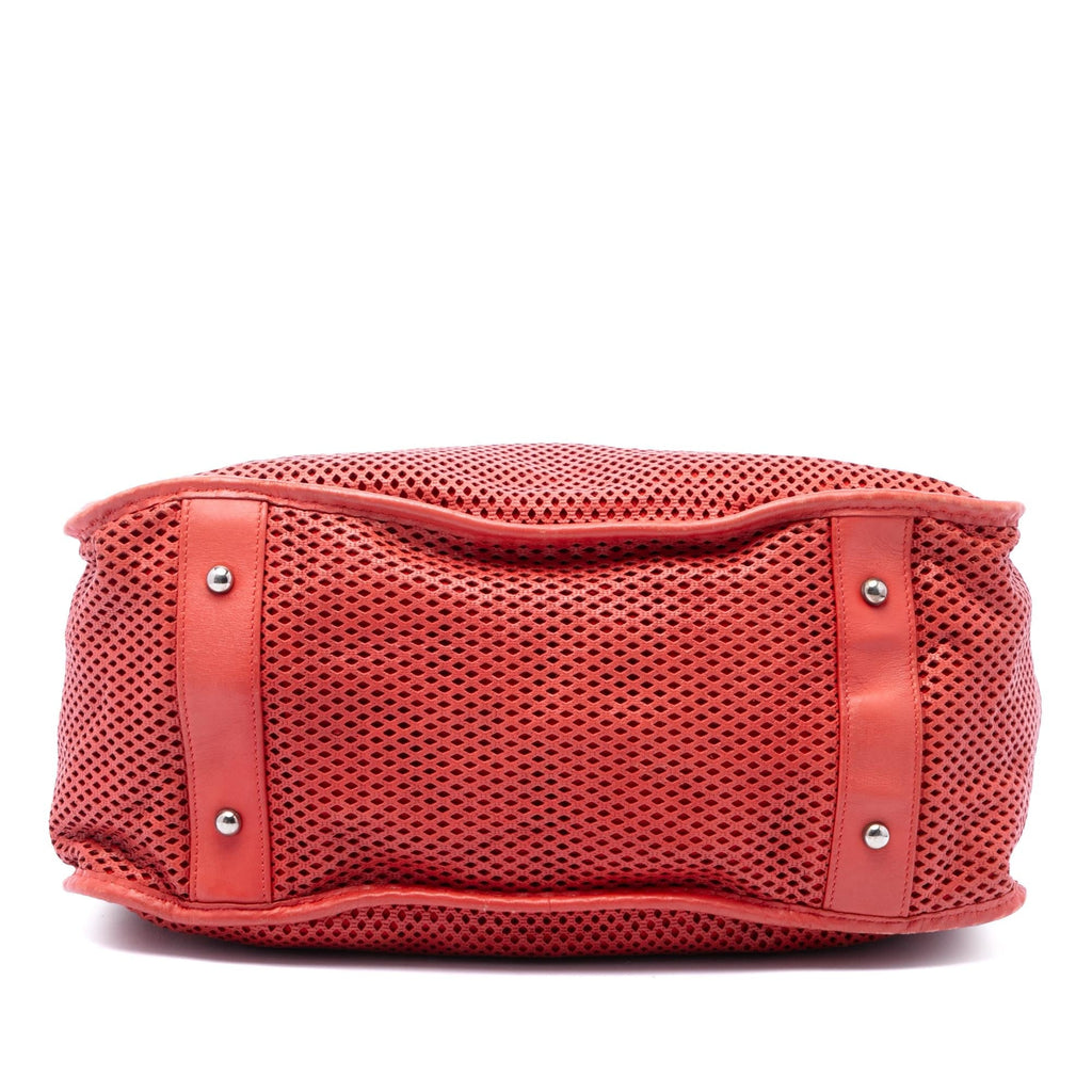 Chanel Perforated Calfskin Up In The Air Tote Bag - Red