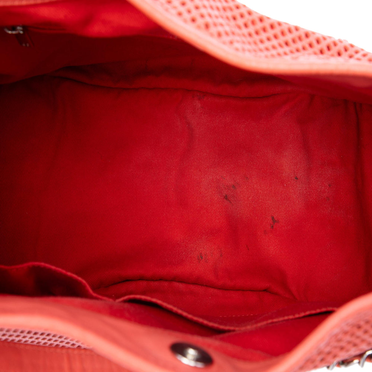 Chanel Perforated Calfskin Up In The Air Tote Bag - Red