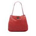 Chanel Perforated Calfskin Up In The Air Tote Bag - Red