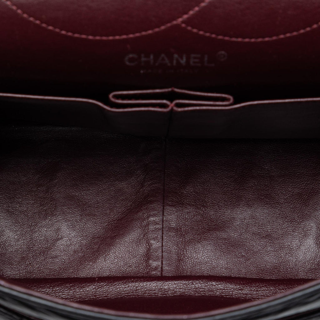 Chanel Quilted Aged Calfskin Reissue 2.55 Double Flap 227 Shoulder Bag - Black