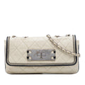Chanel Quilted Aged Lambskin Reissue 2.55 East West Flap Shoulder Bag - White