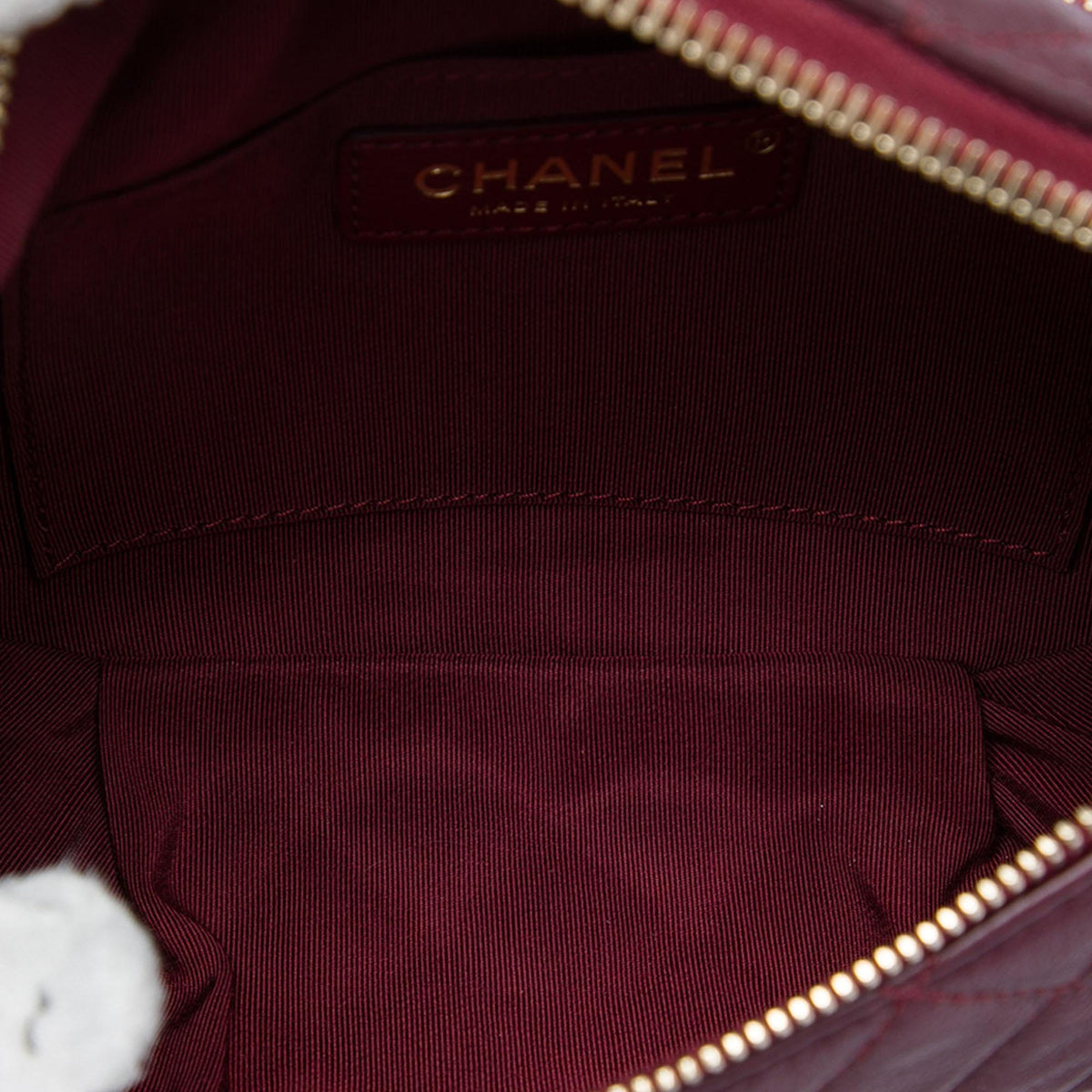 Chanel Quilted Calfskin Banane Waist Bag - Red