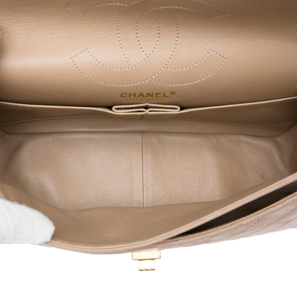Chanel Quilted Caviar Reissue 2.55 Double Flap 226 Shoulder Bag - Brown