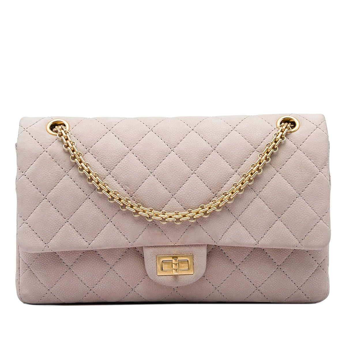 Chanel Quilted Caviar Reissue 2.55 Double Flap 226 Shoulder Bag - Brown