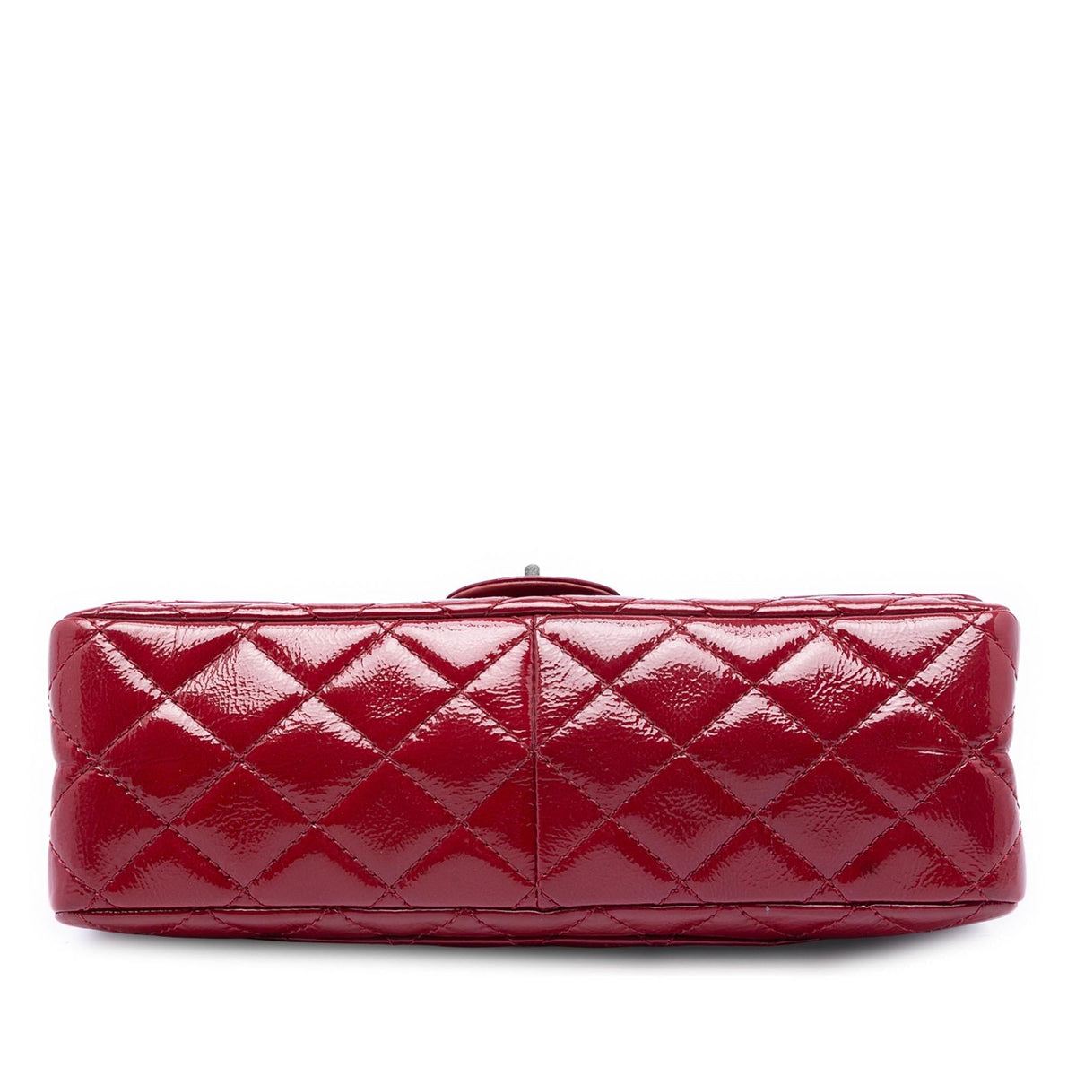 Chanel Quilted Crinkled Patent Reissue 2.55 Double Flap 226 Shoulder Bag - Red