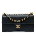 Chanel Quilted Goatskin Chic Pearls Clutch with Chain - Black