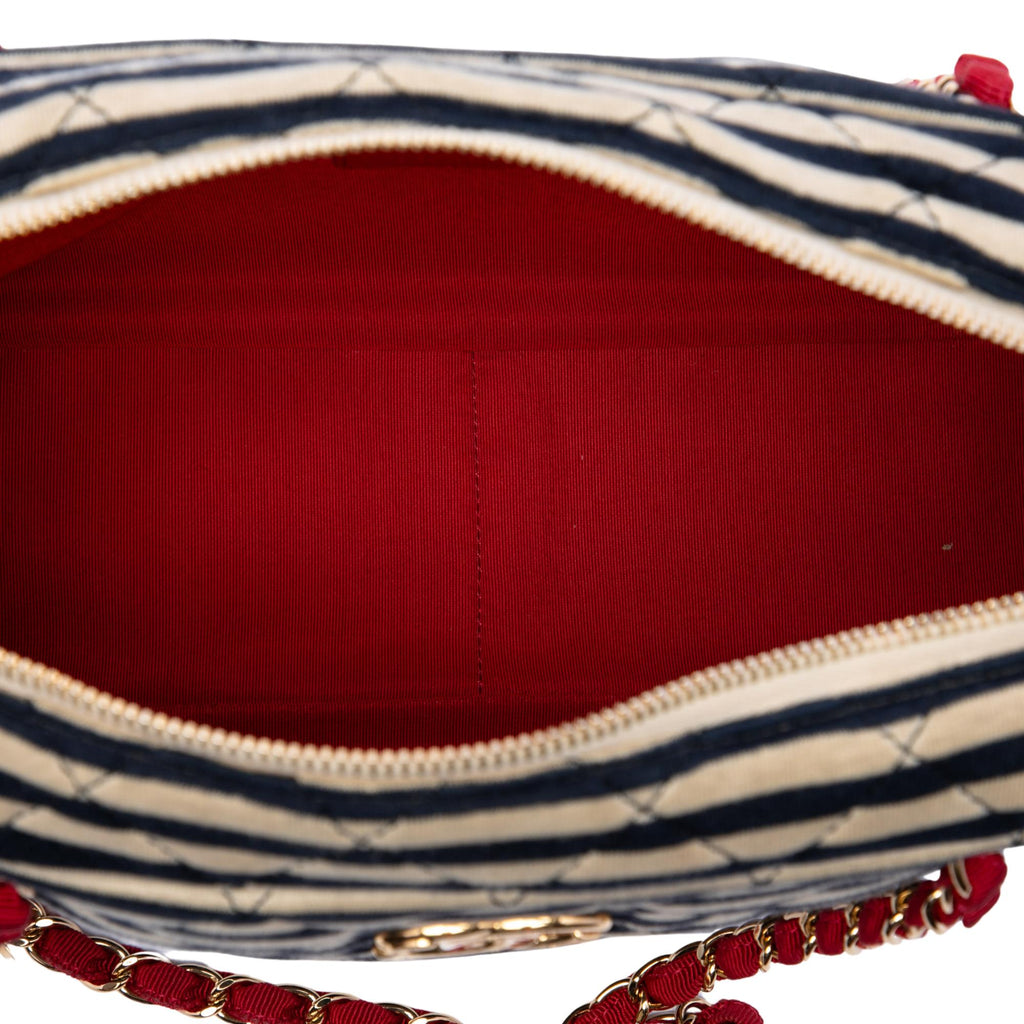 Chanel Quilted Jersey and Lambskin Coco Sailor Camera Bag - Black
