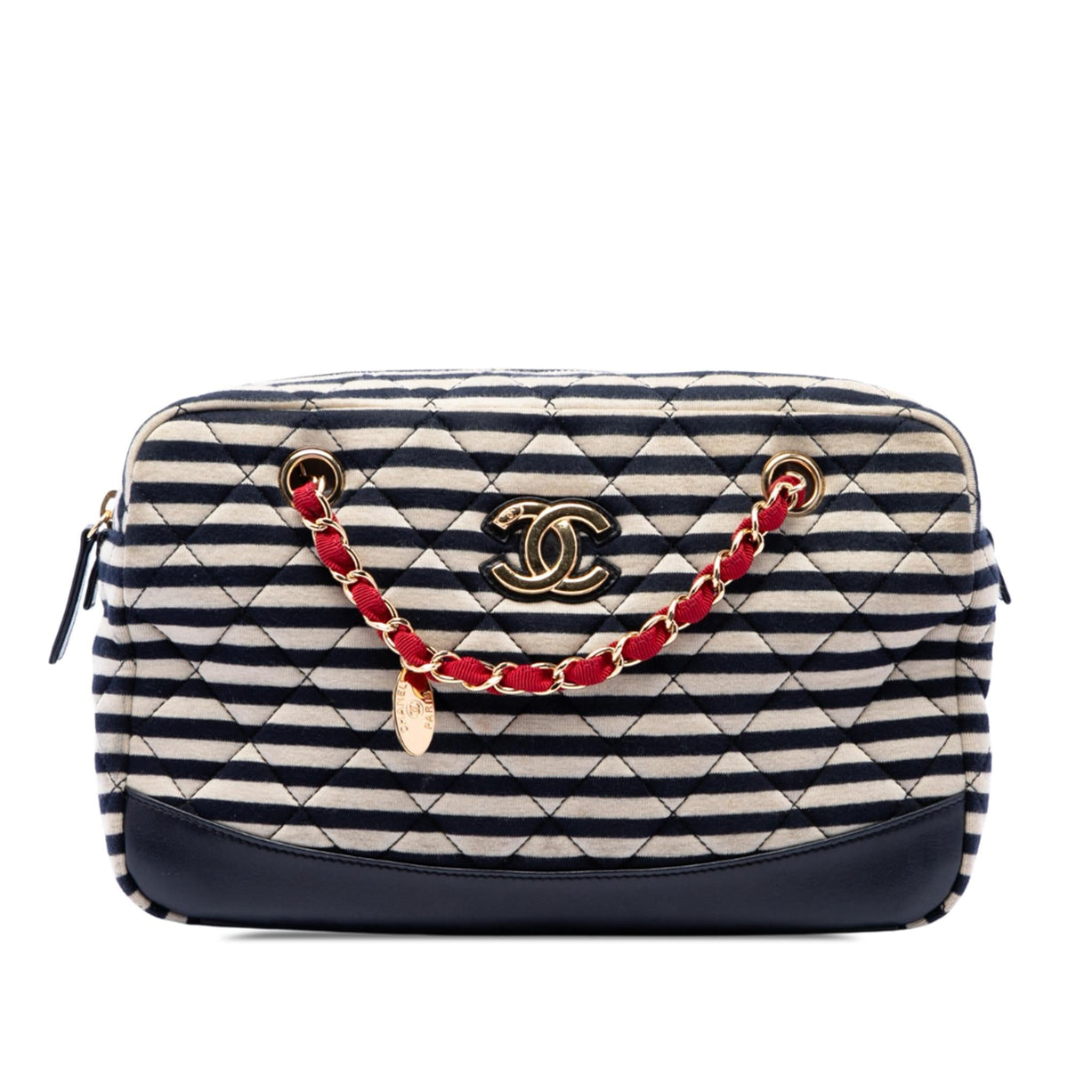 Chanel Quilted Jersey and Lambskin Coco Sailor Camera Bag - Black
