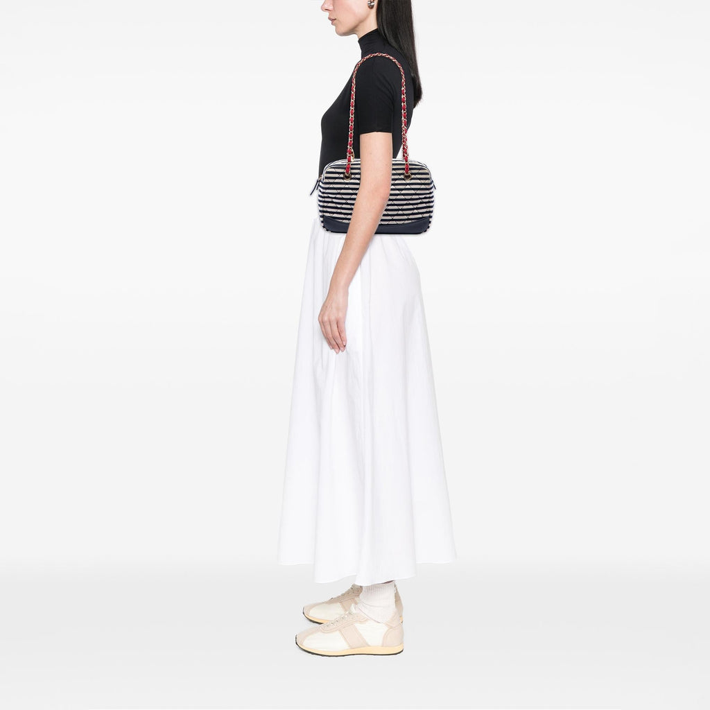 Chanel Quilted Jersey and Lambskin Coco Sailor Camera Bag - Black