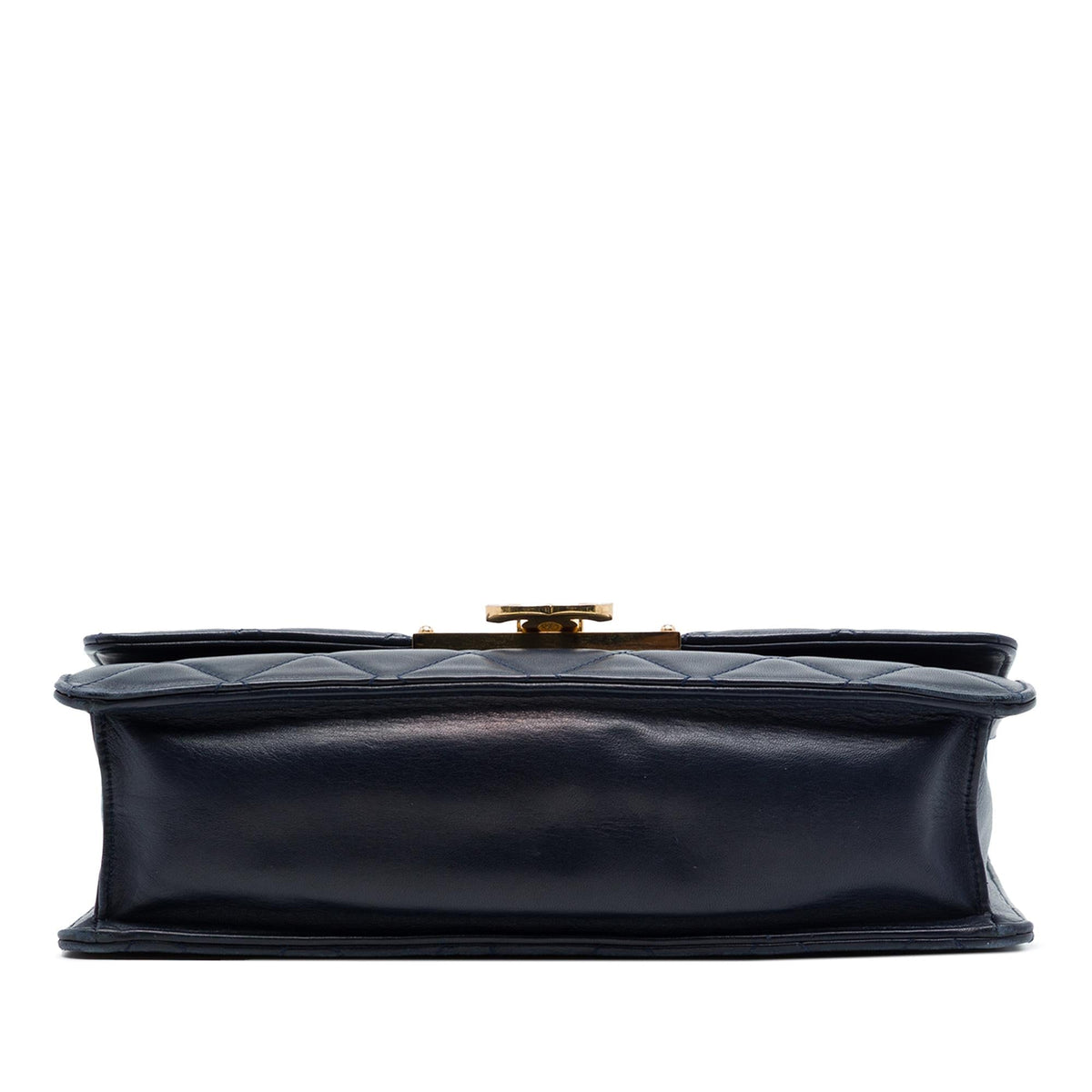 Chanel Quilted Lambskin Golden Class Flap Shoulder Bag - Blue