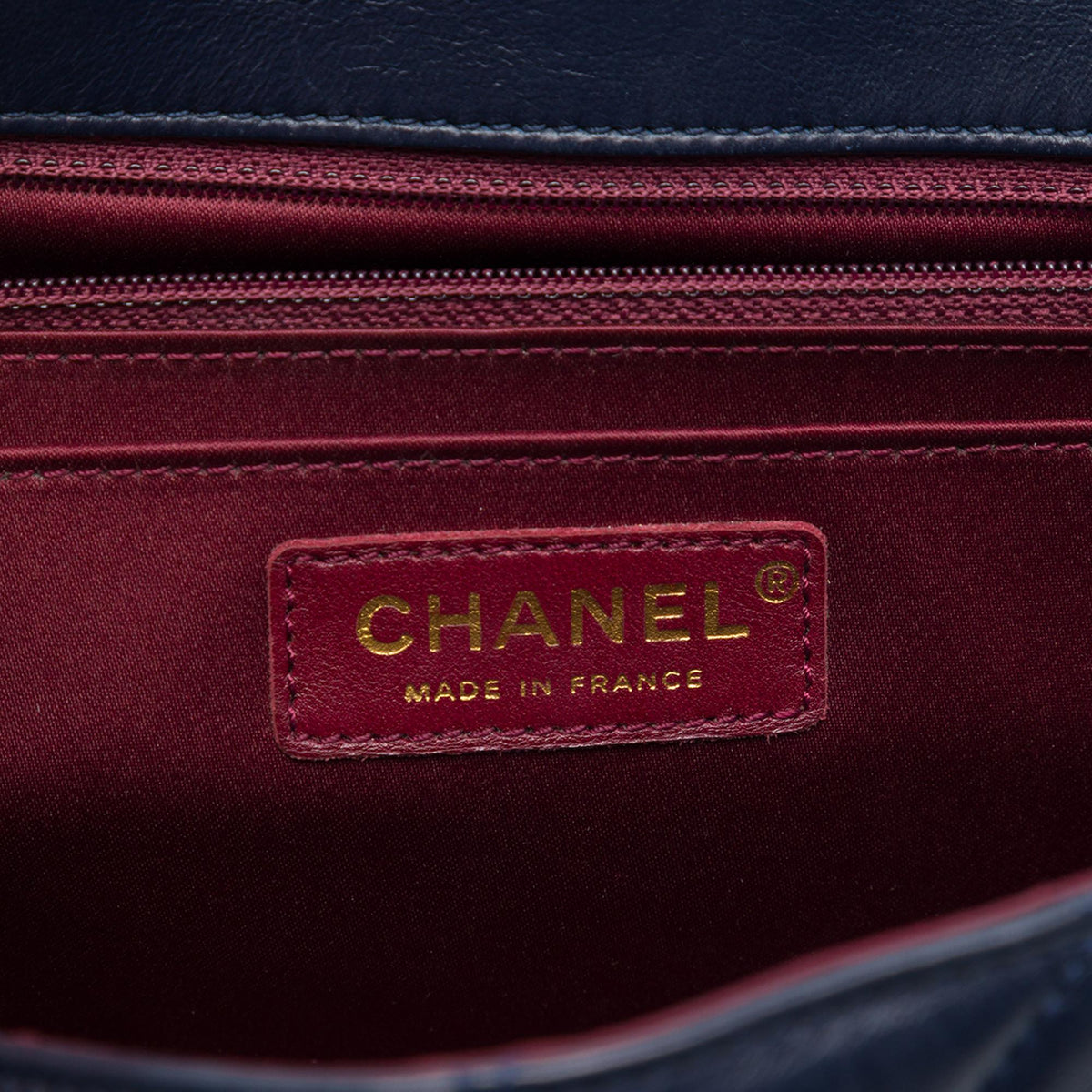 Chanel Quilted Lambskin Golden Class Flap Shoulder Bag - Blue