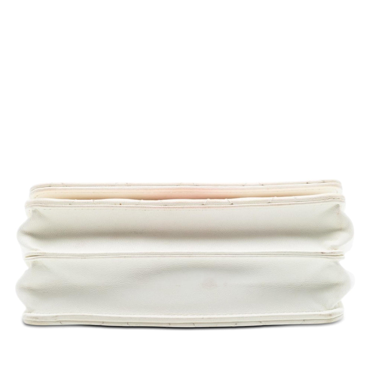 Chanel Quilted Lambskin Romance Wallet on Chain - White