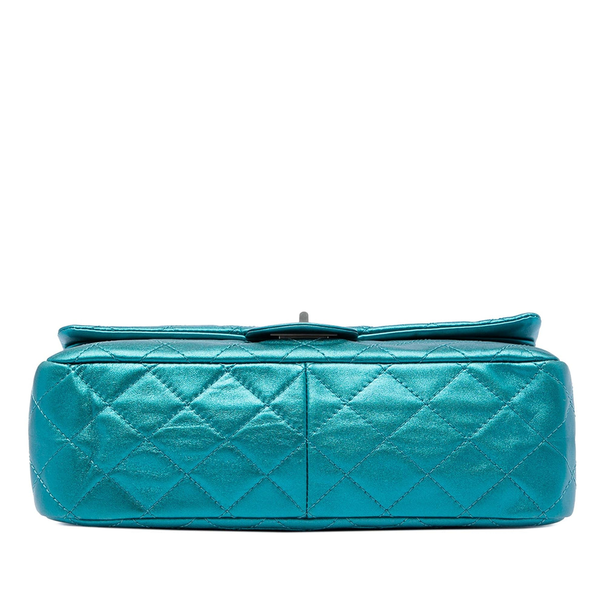Chanel Quilted Metallic Calfskin Reissue 2.55 Flap 227 Shoulder Bag - Blue
