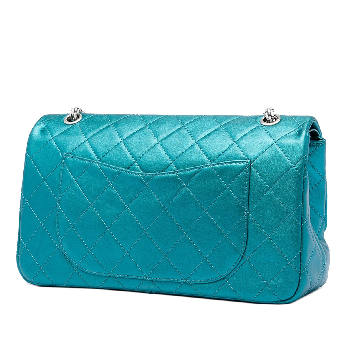 Chanel Quilted Metallic Calfskin Reissue 2.55 Flap 227 Shoulder Bag - Blue