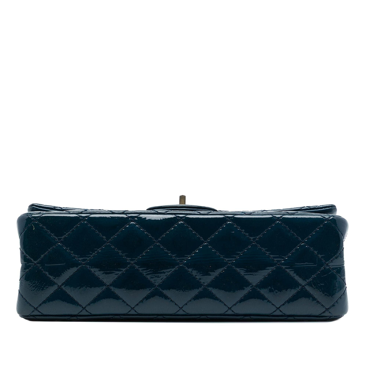 Chanel Quilted Patent Reissue 2.55 Double Flap 225 Shoulder Bag - Blue