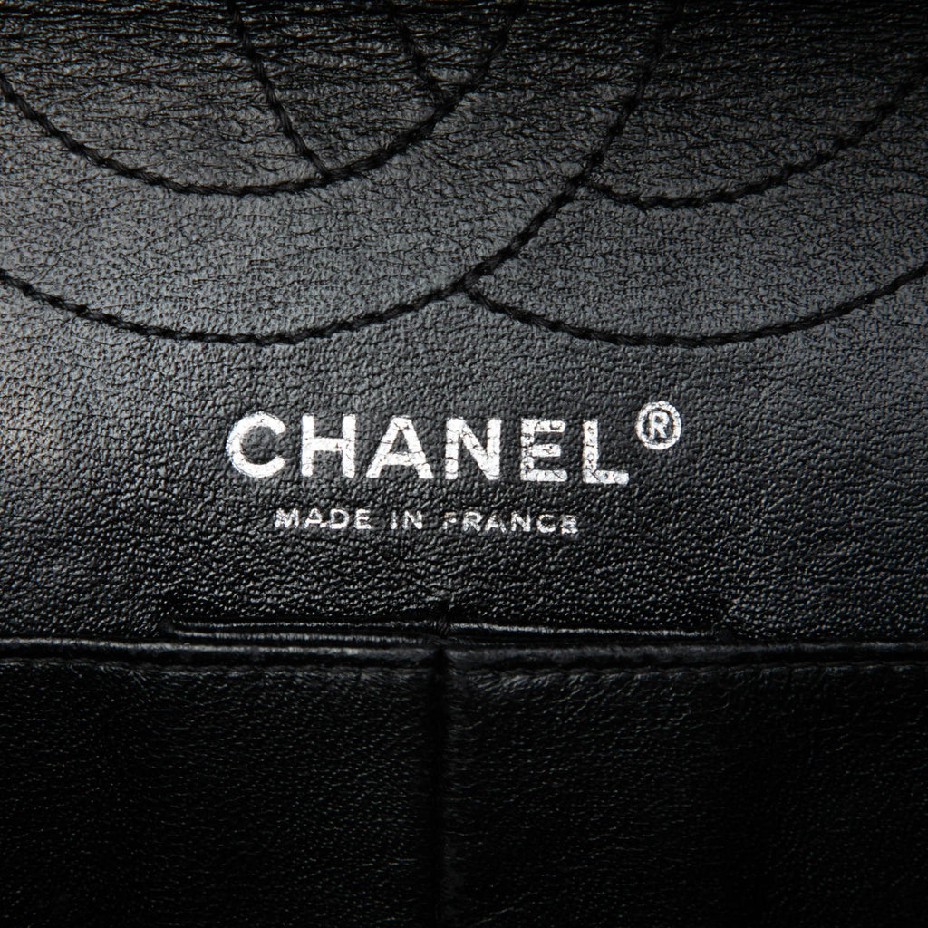 Chanel Quilted Patent Reissue 2.55 Double Flap 226 Crossbody Bag - Black