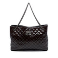 Chanel Quilted Patent Reissue 2.55 Tote Bag - Brown
