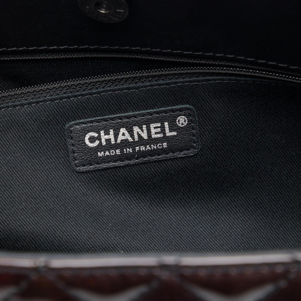 Chanel Quilted Patent Reissue 2.55 Tote Bag - Brown