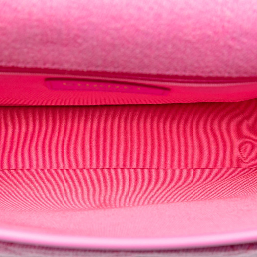 Chanel Small CC Quilted Denim Messenger Flap - Pink
